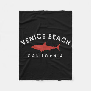 Venedig Beach California Shark Vacation Souvenir V Fleecedecke