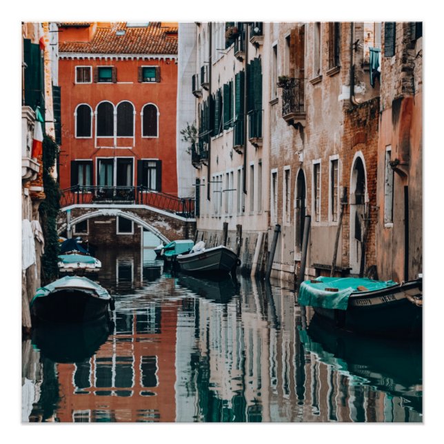 Venedig Boote    Poster (Vorderseite)