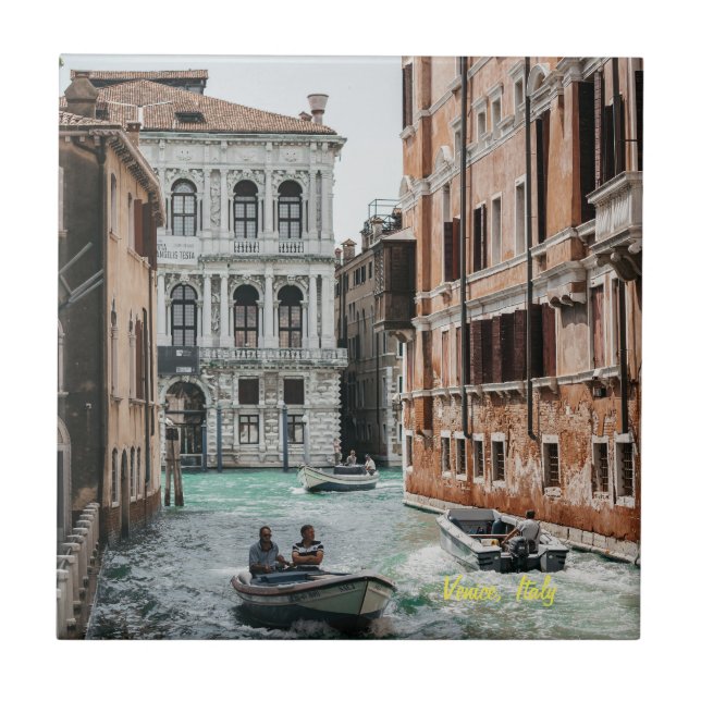 Venedig Bootskanal Fliese (Vorderseite)