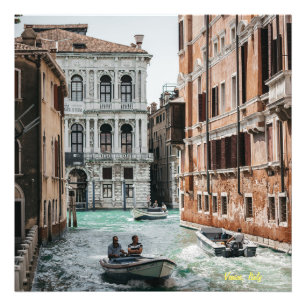 Venedig Bootskanal Fotodruck