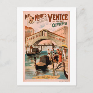 Venedig, Braut des Meeres bei Olympia Gondeln 2 Postkarte