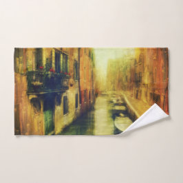 Venedig Canal Balcony Malerei Badhandtuch Set