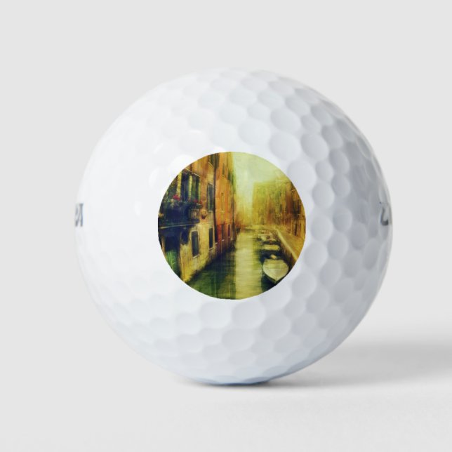 Venedig Canal Balcony Malerei Golfball (Vorderseite)
