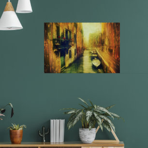 Venedig Canal Balcony Malerei Poster