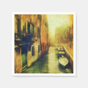 Venedig Canal Balcony Malerei Serviette