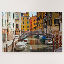 Venedig Canal Bridge Boote Italien Reisen Europa