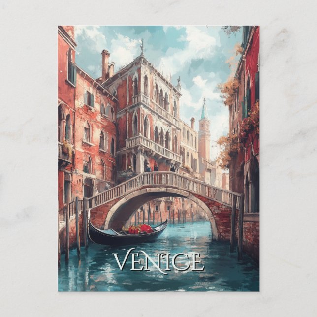 Venedig Canals Travel Postkarte (Vorderseite)