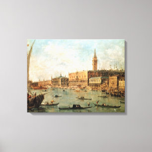 Venedig: Des der Palast und das Molo Doges vom Ba Leinwanddruck