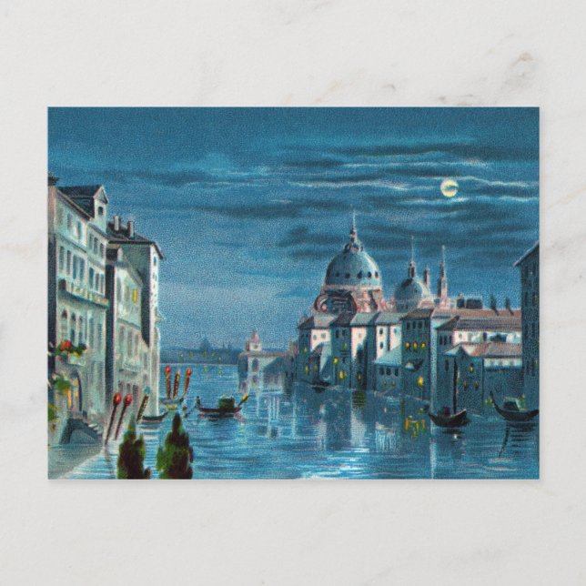 Venedig durch Mondlicht Postkarte (Vorderseite)