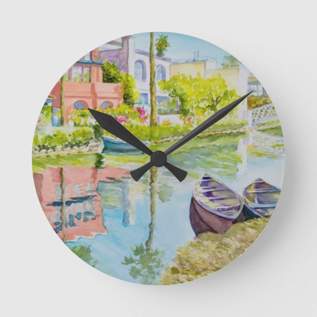 Venedig-Farben Runde Wanduhr (Vorderseite)