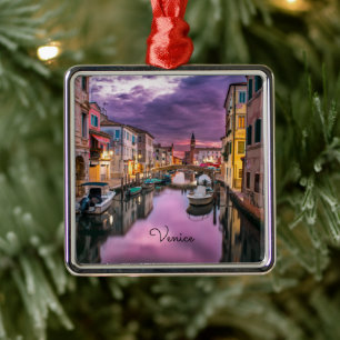 Venedig, farbenfrohe Landschaftsfotografie, Ornament Aus Metall