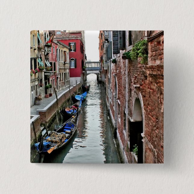 Venedig Gasse Button (Vorderseite)