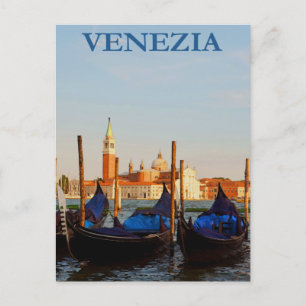 Venedig Gondel Vintage Reise Postkarte