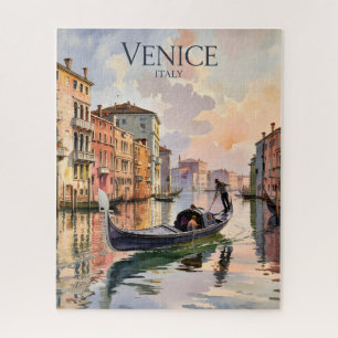Venedig Gondelfahrt Aquarell Kanal Farbige
