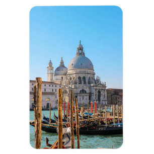 Venedig Gondeln vor der Basilika Magnet