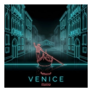 Venedig Gondoliere - Großer Kanal - Italien Poster