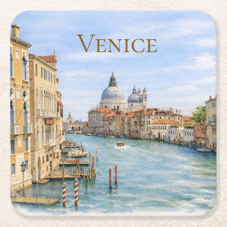 Venedig Grand Canal Aquarell Rechteckiger Pappuntersetzer