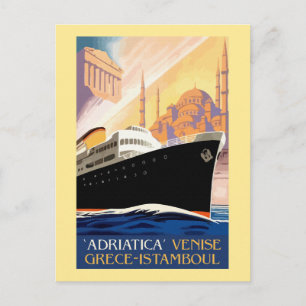 Venedig Griechenland Istanbul Schifffahrtslinie Re Postkarte