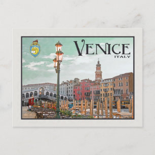Venedig - Großer Kanal und Rialtobrücke Postkarte