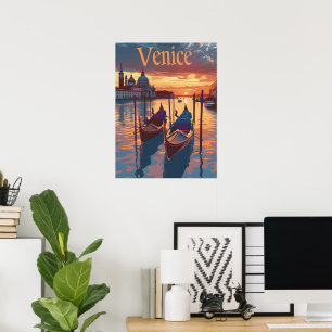 Venedig-Illustration Poster