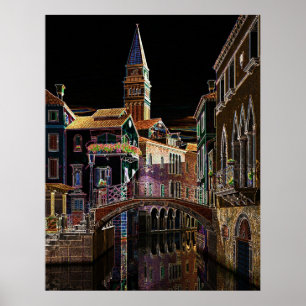 Venedig in Neon Poster