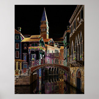 Venedig in Neon Poster