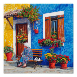 Venedig Inspiriert - farbenfrohe Glossy Poster Pri