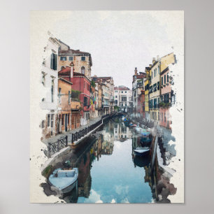 Venedig Italien Aquarell-Kunst Poster