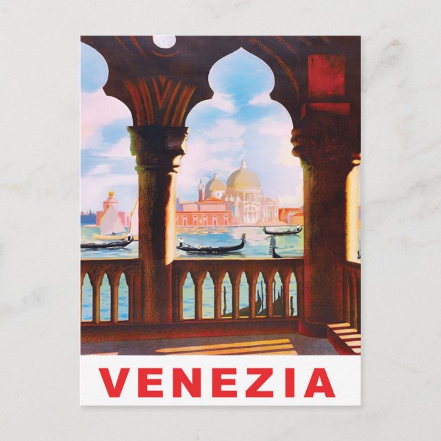 Venedig, Italien. Aussicht von der Terrasse Postkarte (Vorderseite)