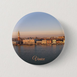 Venedig - Italien bei Sonnenuntergang Reise Button