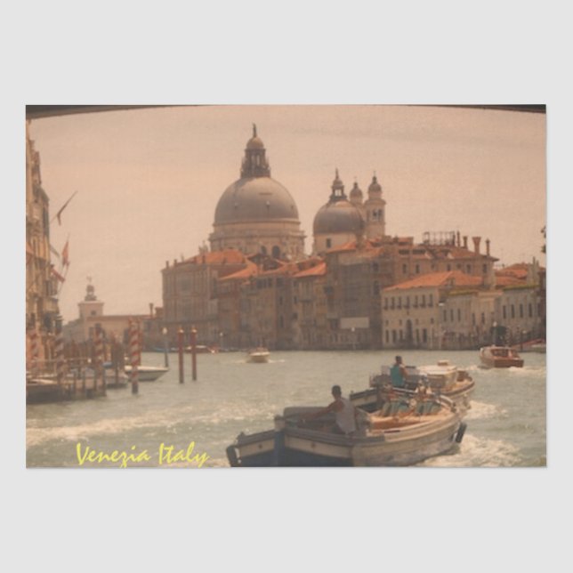 Venedig-Italien-Canal Vintag Seidenpapier (Vorderseite)