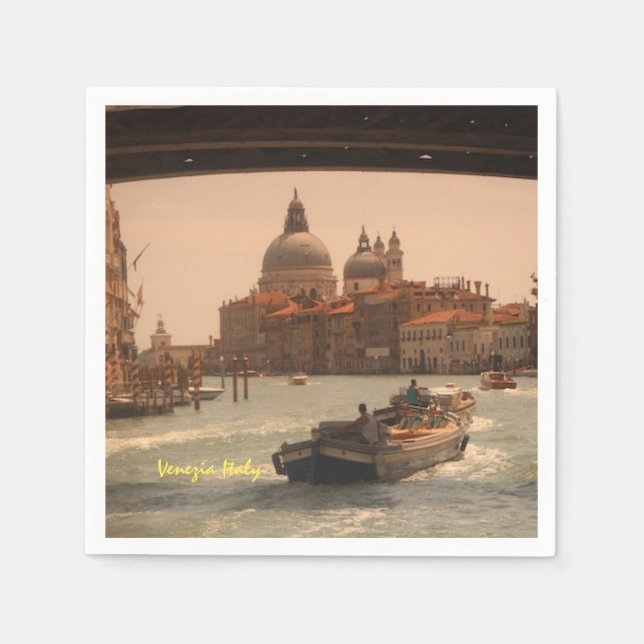 Venedig-Italien-Canal Vintag Serviette (Vorderseite)