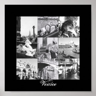 Venedig Italien Collage Fine Art Print Poster