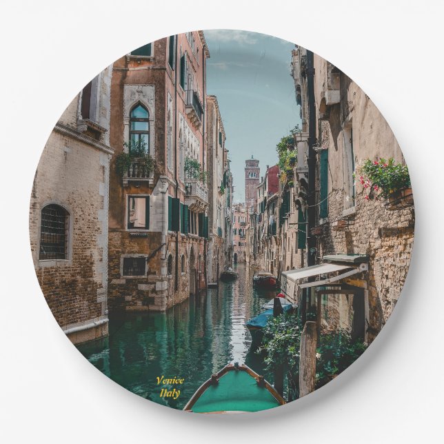 Venedig Italien Die florierende Stadt Pappteller (Vorderseite)
