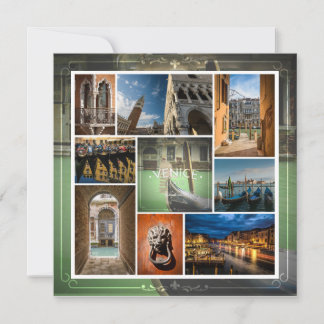 Venedig, Italien, Europe Postcard Card Einladung