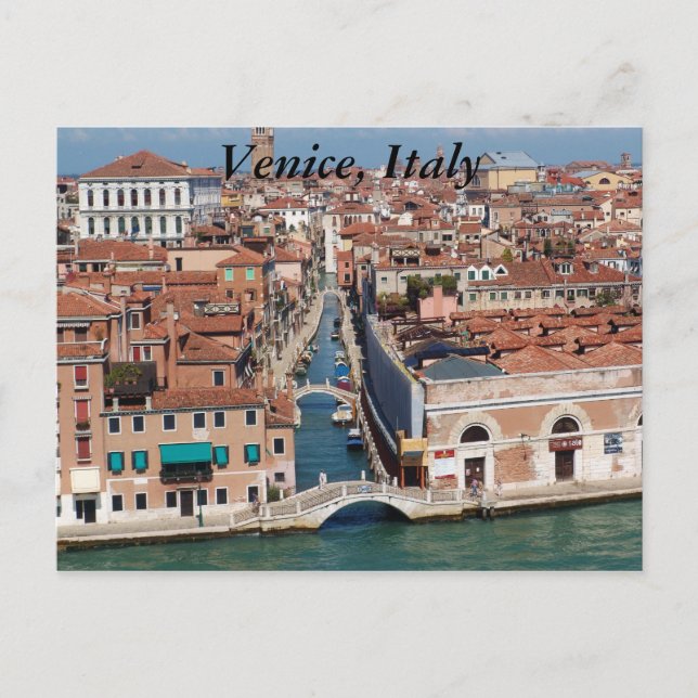 Venedig, Italien, Fotografie auf einer Postkarte. Postkarte (Vorderseite)