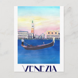 Venedig Italien Gondel auf dem Canale Grande mit S Postkarte