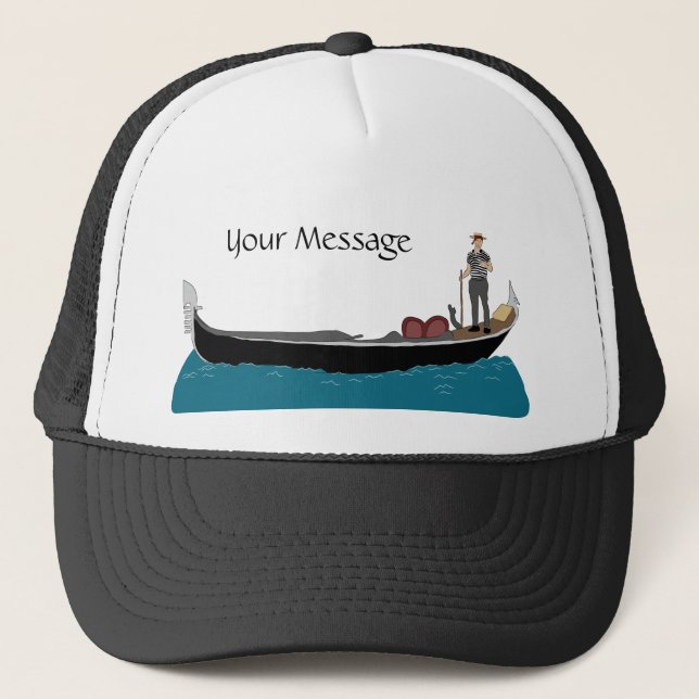 Venedig, Italien, Gondel und Gondolier Truckerkappe (Vorderseite)