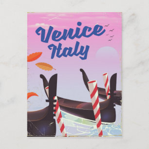 Venedig Italien Gondel Urlaubsdruck. Postkarte