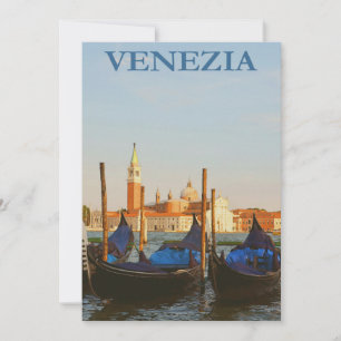 Venedig Italien Gondeln Retro Vintage Flachkarte