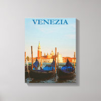 Venedig Italien Gondolas Retro Vintage Travel Post
