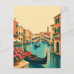 Venedig Italien Grand Canal Gondel Retro-Souvenir Postkarte