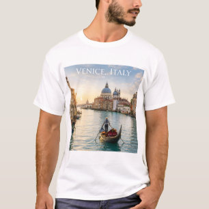Venedig Italien Grand Canal Gondel Sonnenuntergang T-Shirt
