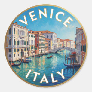 Venedig Italien Großer Kanal Runder Aufkleber