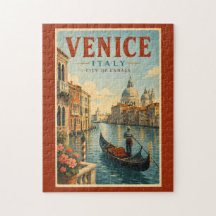 Venedig Italien Kanäle Illustration Reise Kunst Re