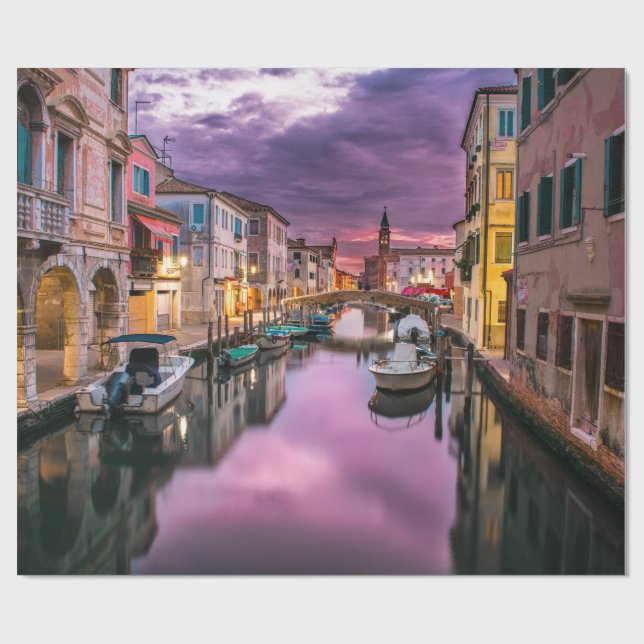 Venedig, Italien - Landschaftlicher Kanal und Vene Geschenkpapier (Flach)