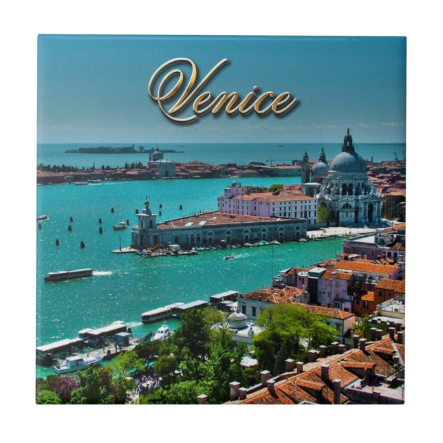 Venedig, Italien - Luftaufnahme Fliese (Vorderseite)