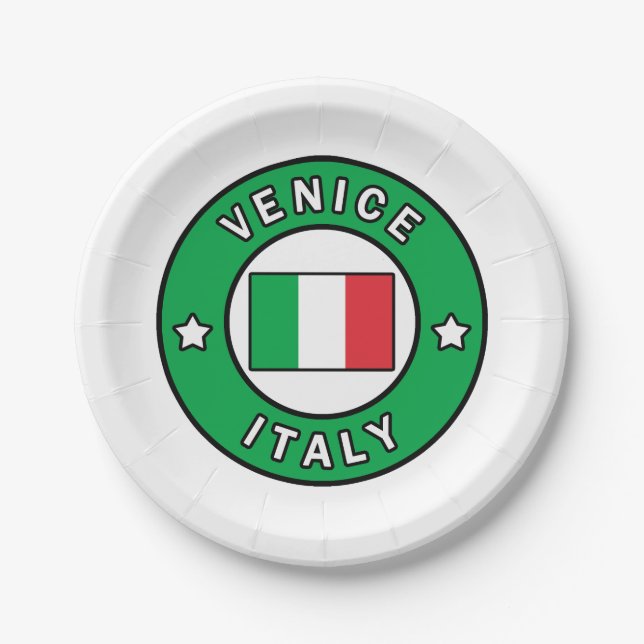 Venedig Italien Pappteller (Vorderseite)