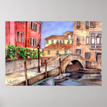 Venedig Italien Pen und Wasserfarbe Wash