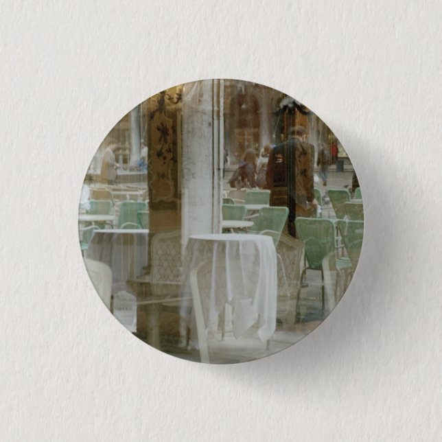 Venedig, Italien: Piazza San Marco, Markusplatz Button (Vorderseite)